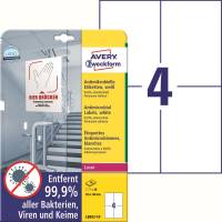 Avery Antimikrobielle etiketter 105x148mm hvide 40 etiketter